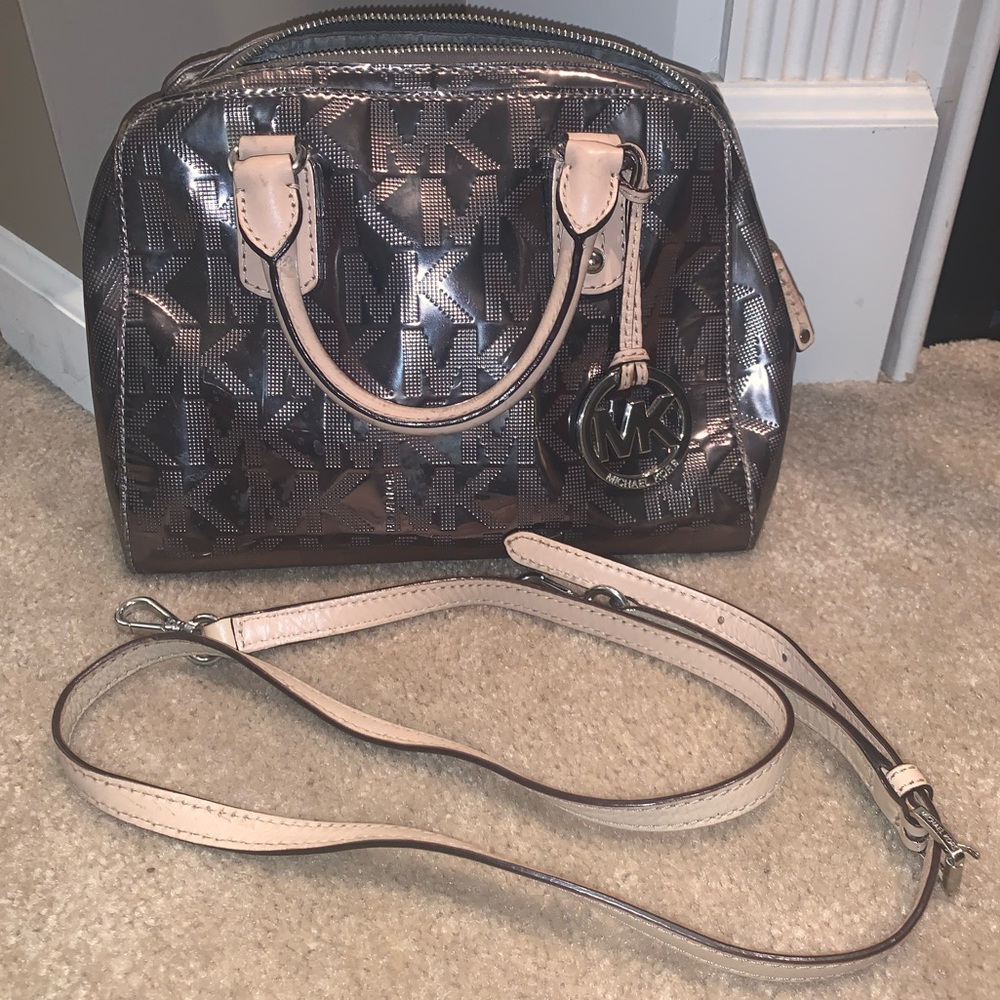 Silver Metallic Michael Kors handbag